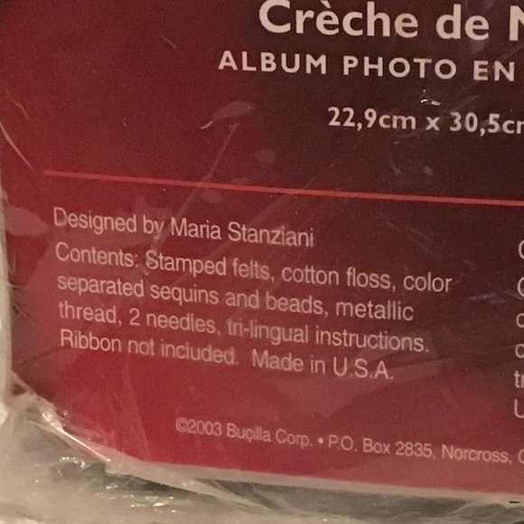 NWT Plaid Bucella Christmas Manger Photo Frame kit - Picture 4 of 6